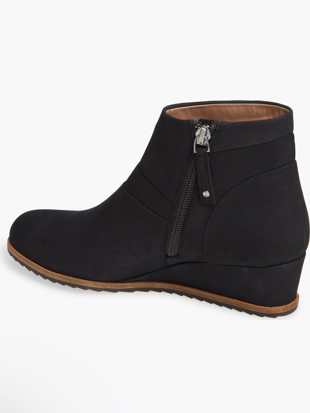 Linea Paulo Yuri Wedge Bootie in Black Nubuck Suede, Size 8.5, New in Box - Picture 3 of 10